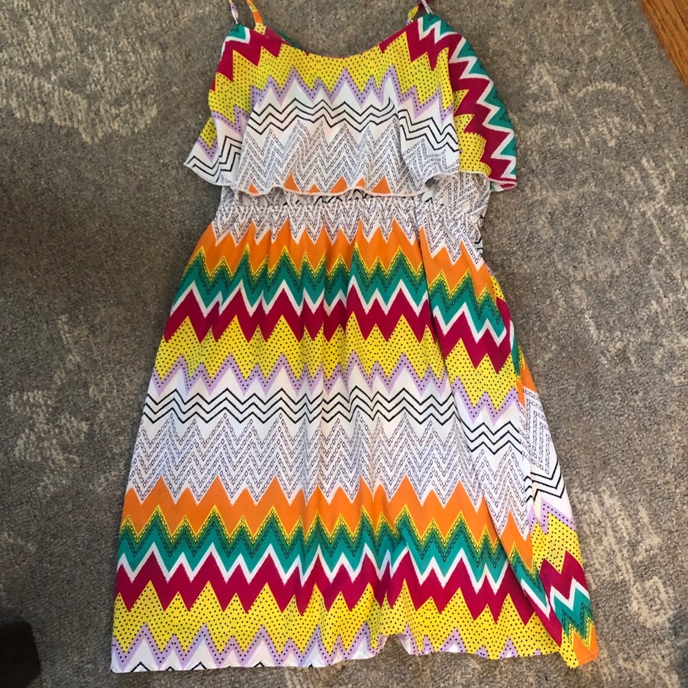 Multi colored striped dress